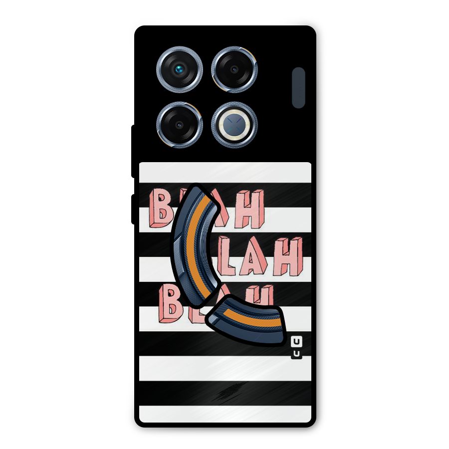 Blah Bold Stripes Metal Back Case for Infinix GT 20 Pro