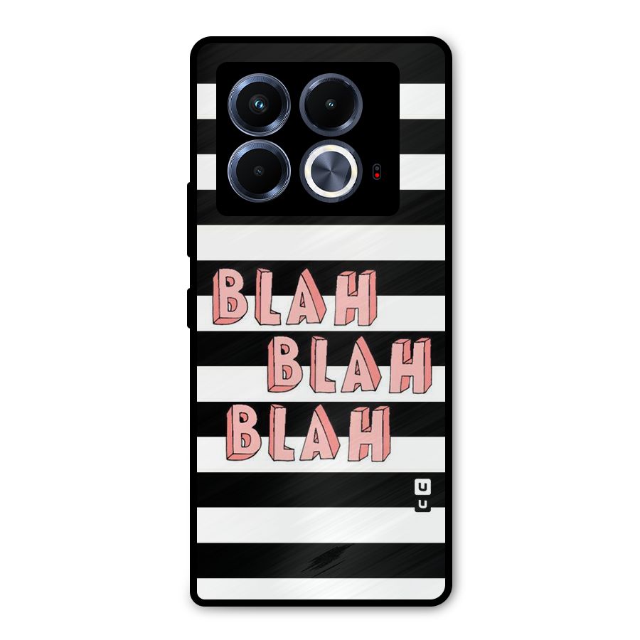 Blah Bold Stripes Metal Back Case for Infinix Note 40 5G