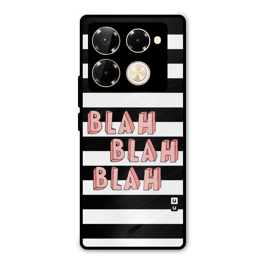 Blah Bold Stripes Metal Back Case for Infinix Note 40 Pro Plus