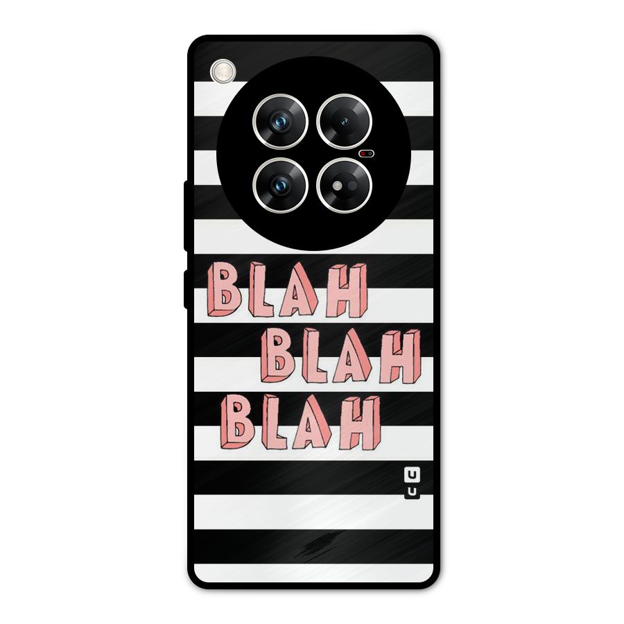 Blah Bold Stripes Metal Back Case for Infinix Zero 40 5G