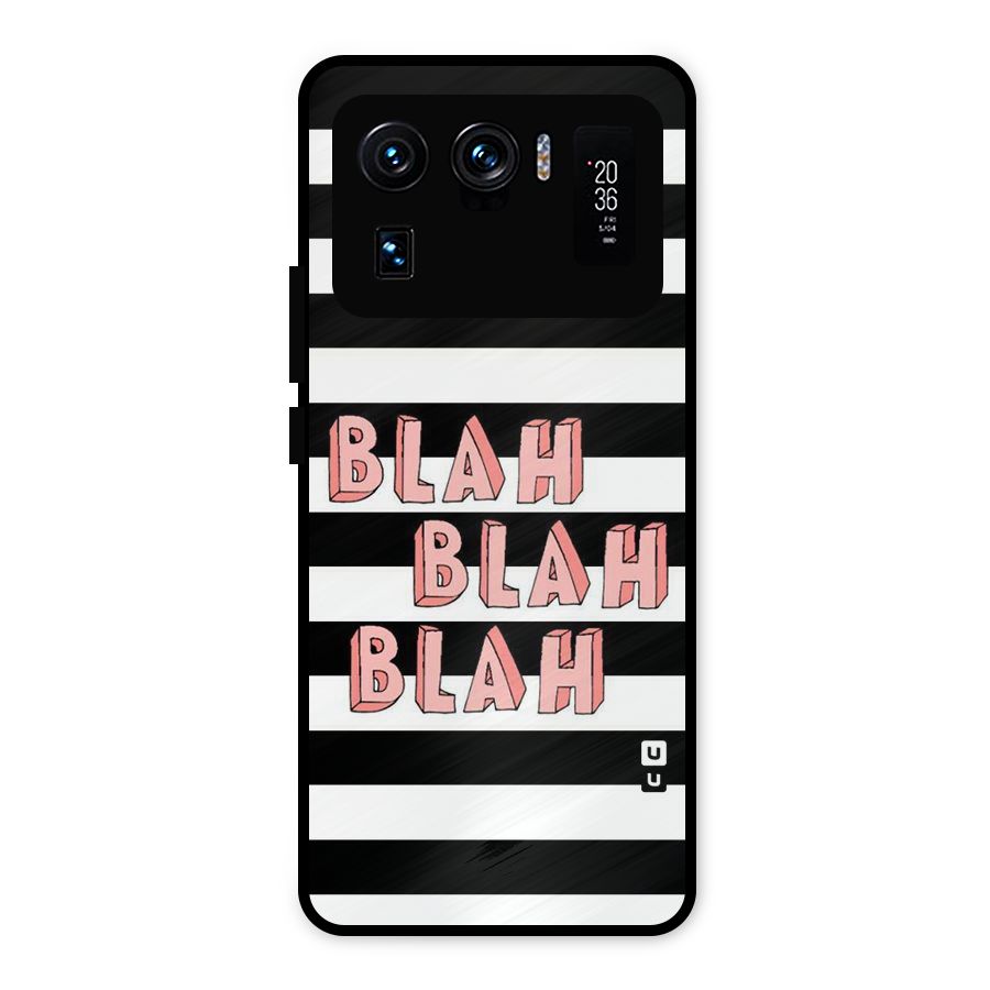 Blah Bold Stripes Metal Back Case for Mi 11 Ultra