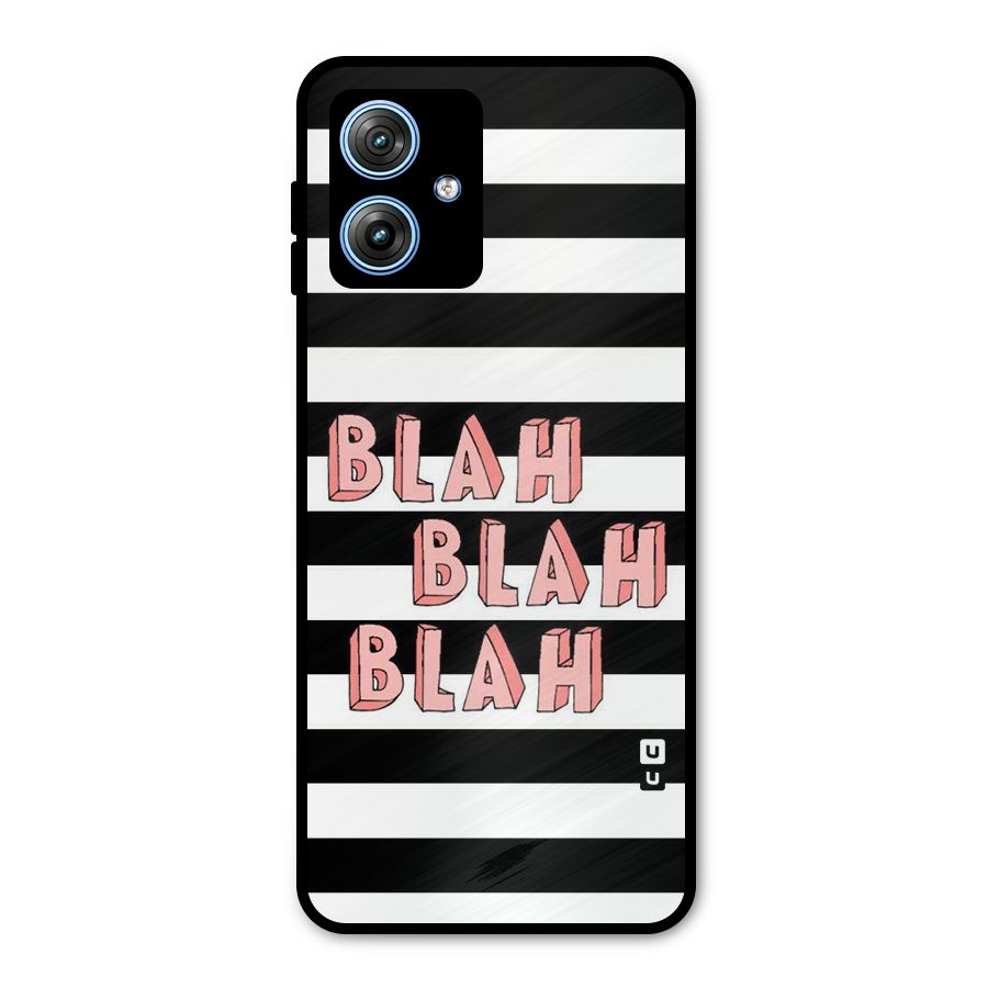 Blah Bold Stripes Metal Back Case for Moto G54