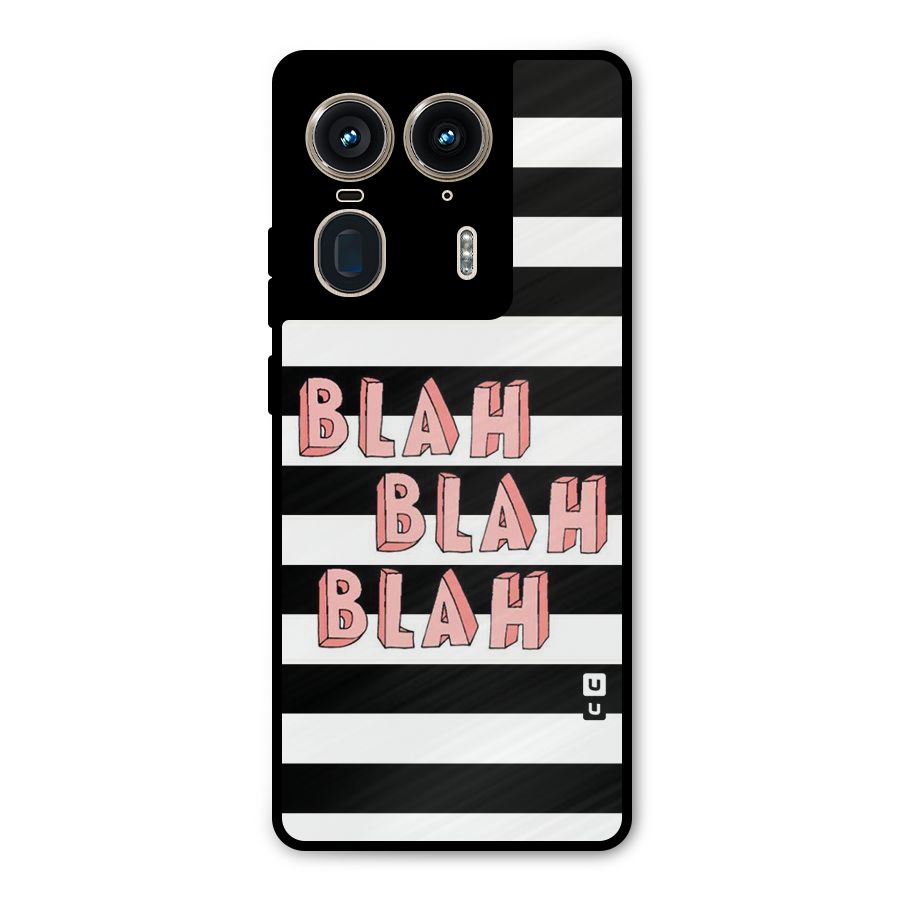 Blah Bold Stripes Metal Back Case for Motorola Edge 50 Ultra
