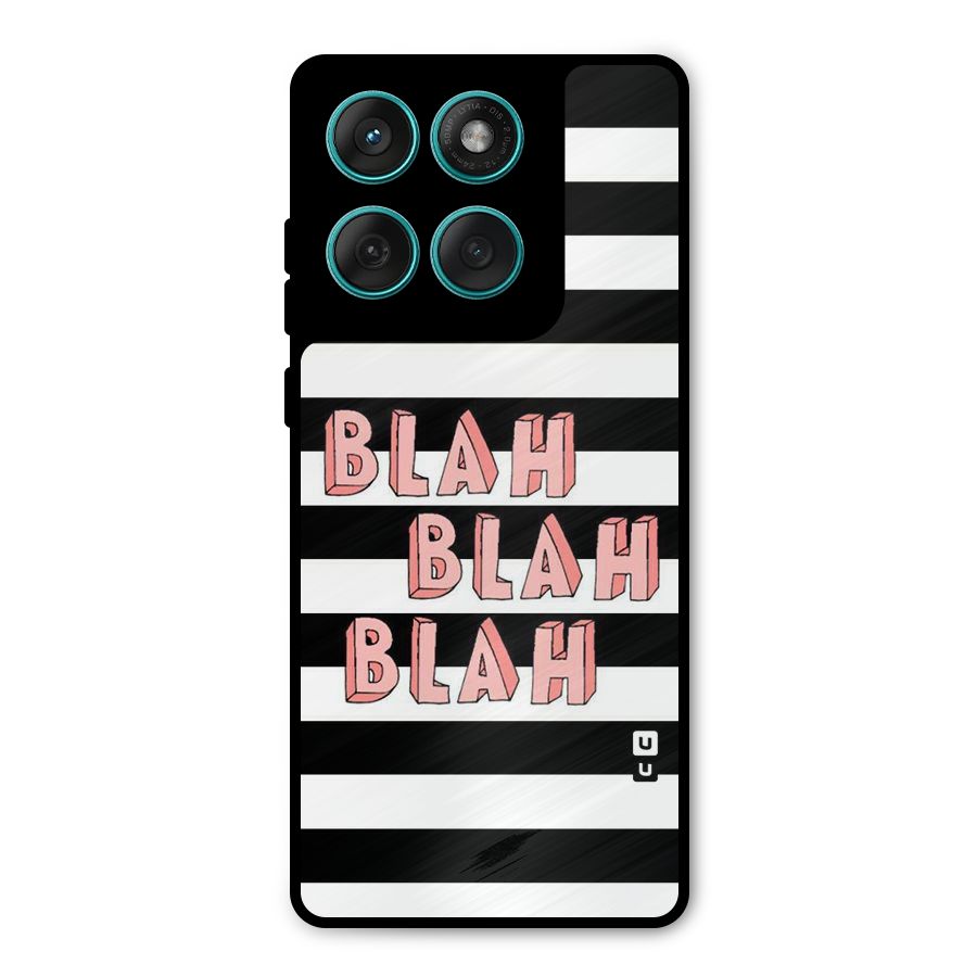 Blah Bold Stripes Metal Back Case for Motorola Edge 60 Fusion