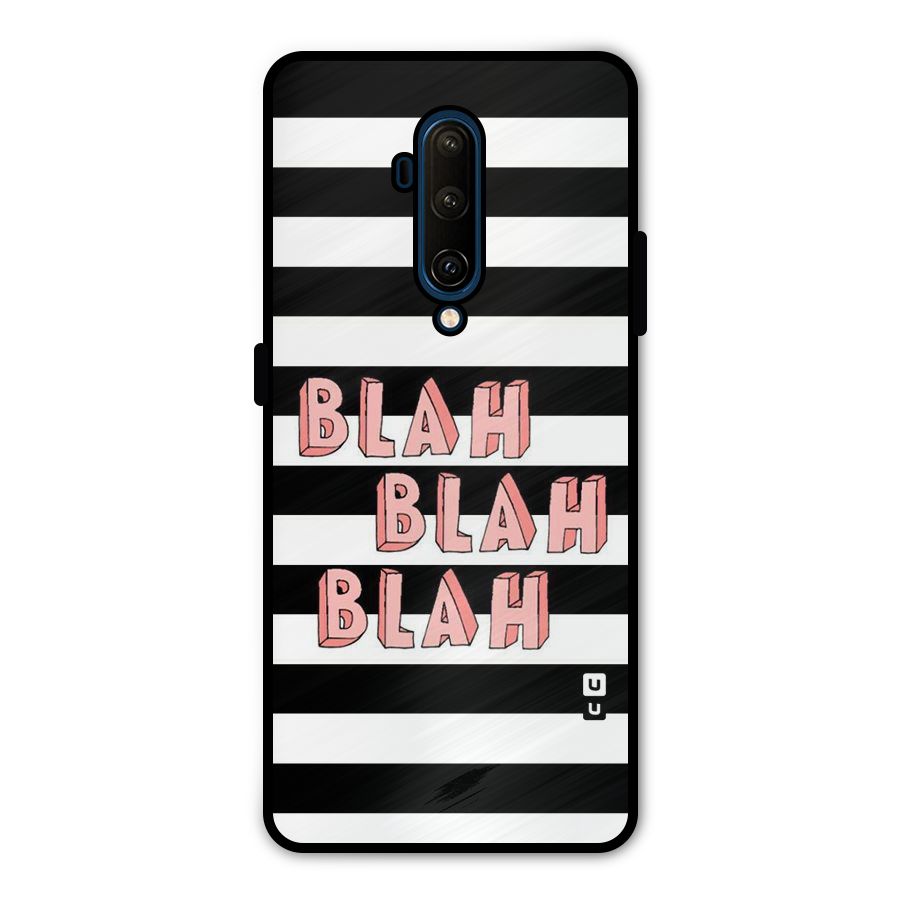 Blah Bold Stripes Metal Back Case for OnePlus 7T Pro