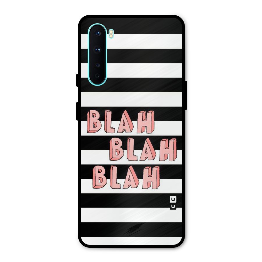 Blah Bold Stripes Metal Back Case for OnePlus Nord