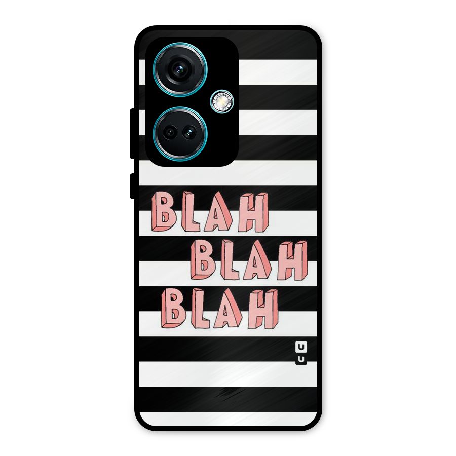 Blah Bold Stripes Metal Back Case for OnePlus Nord CE 3 5G