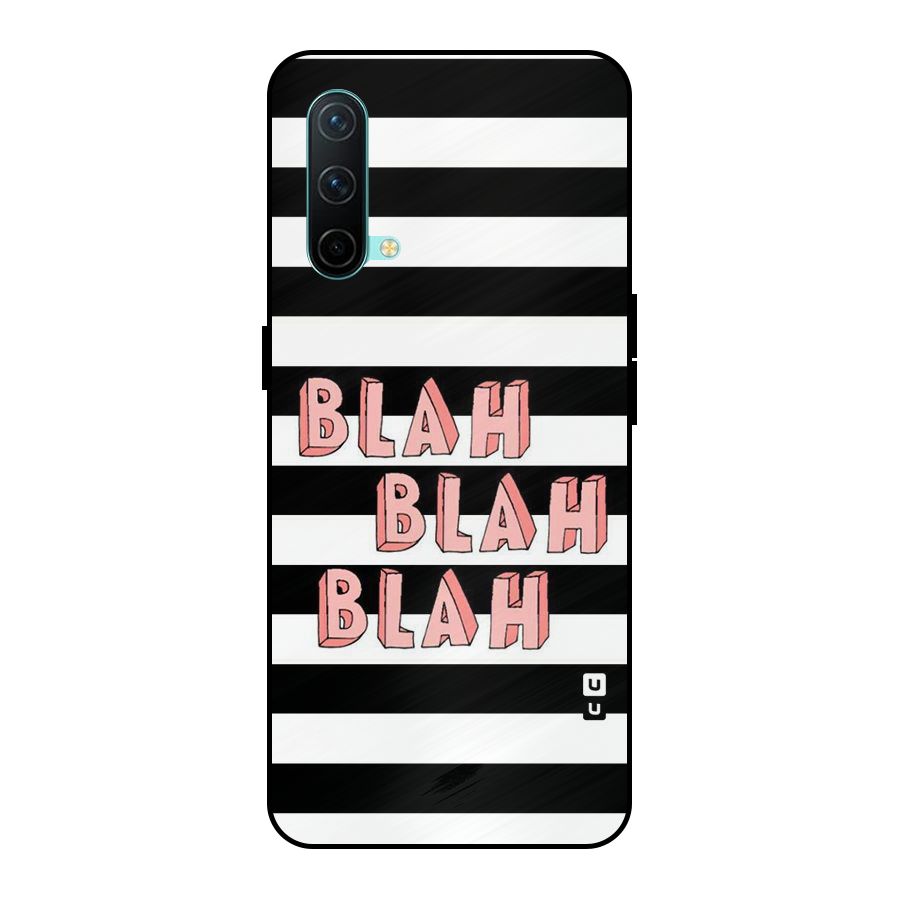 Blah Bold Stripes Metal Back Case for OnePlus Nord CE 5G