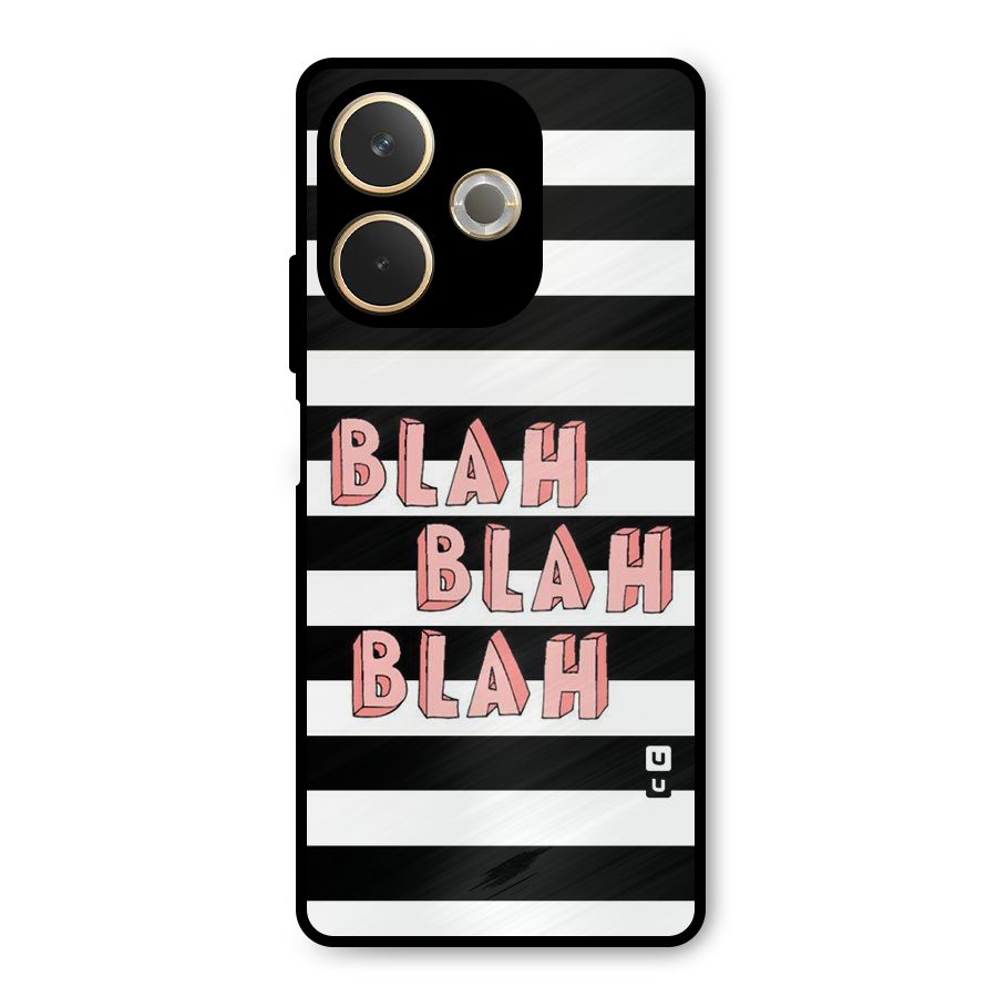 Blah Bold Stripes Metal Back Case for Oppo A5 Pro