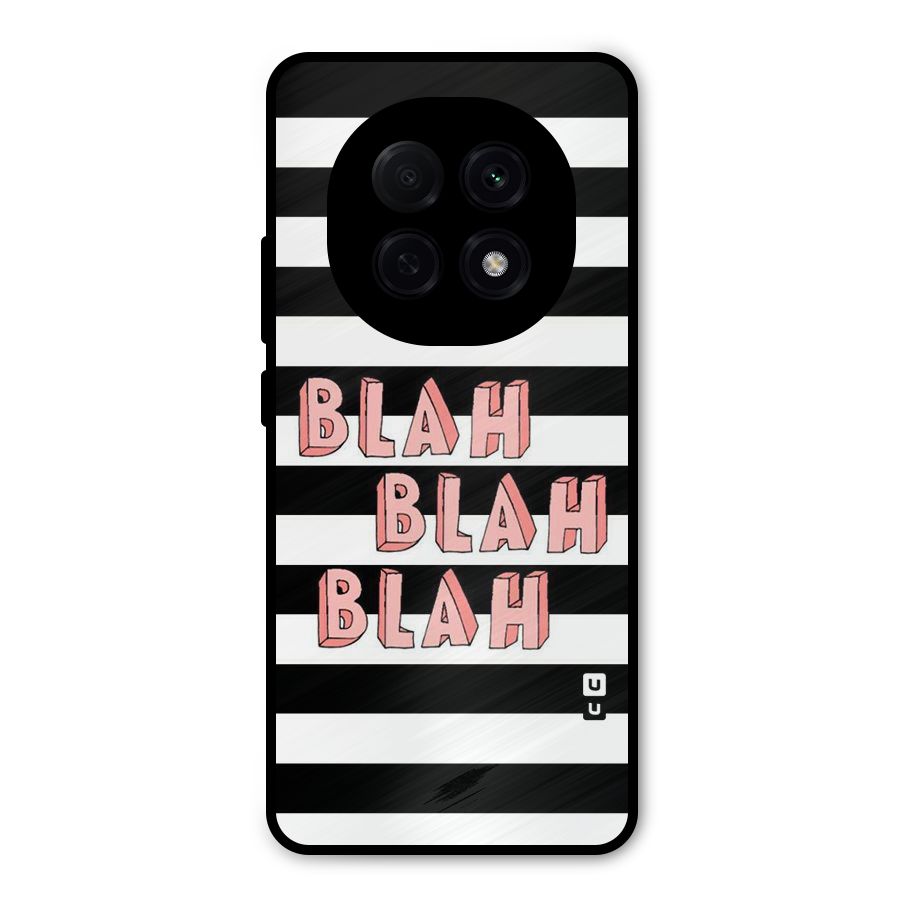 Blah Bold Stripes Metal Back Case for Oppo F29 Pro