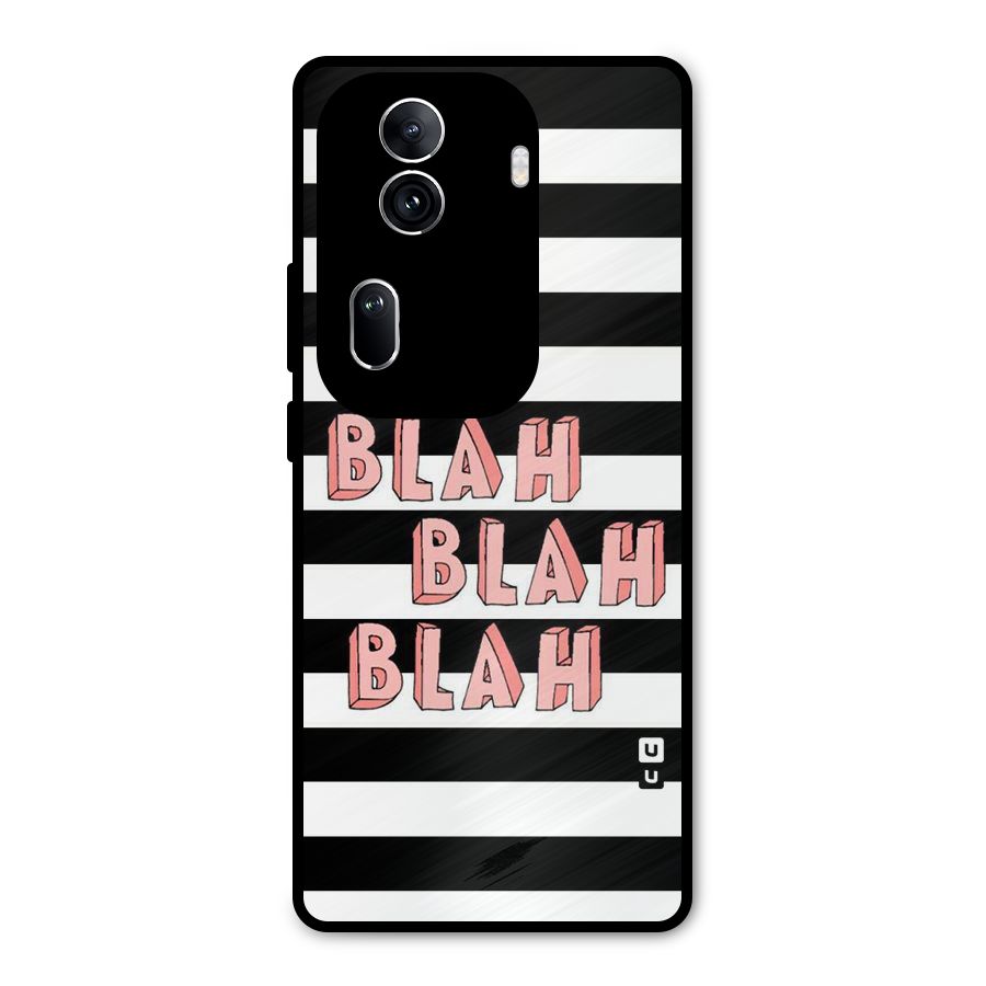 Blah Bold Stripes Metal Back Case for Oppo Reno11 Pro 5G