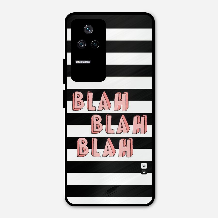 Blah Bold Stripes Metal Back Case for Poco F4 5G