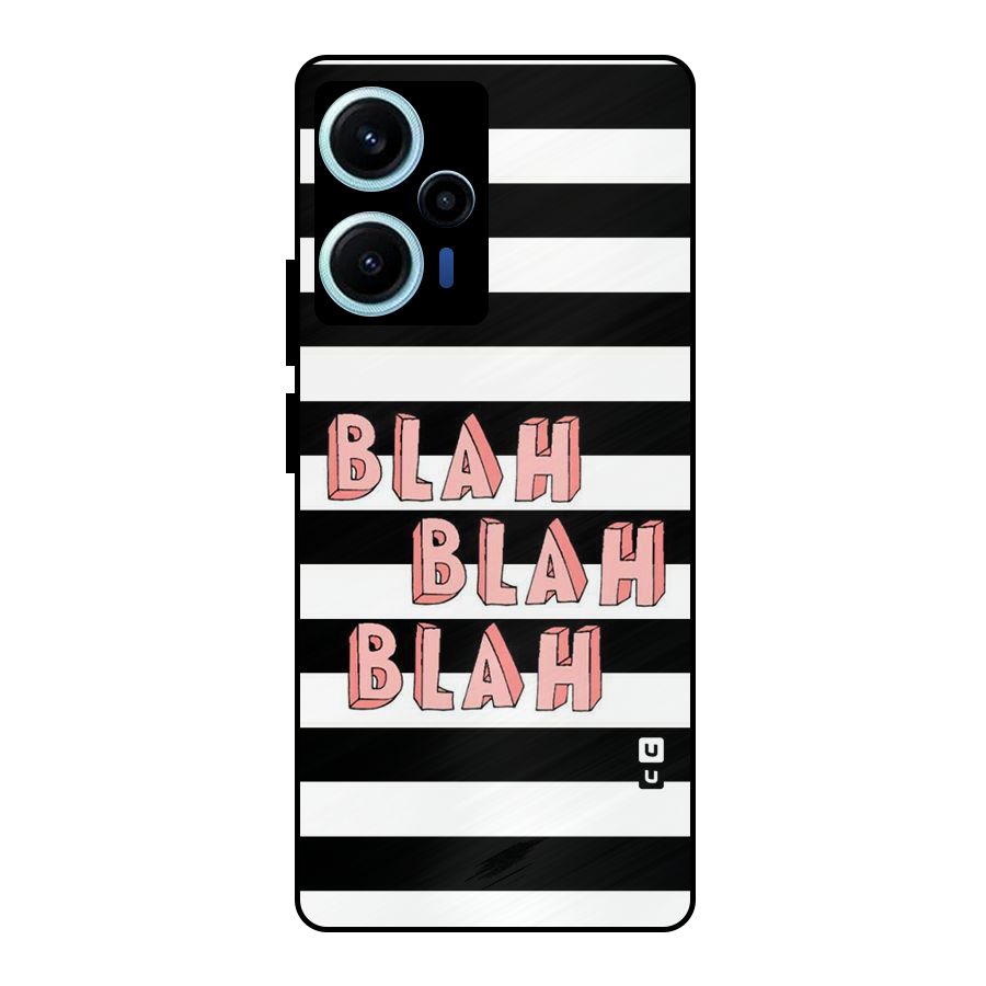 Blah Bold Stripes Metal Back Case for Poco F5
