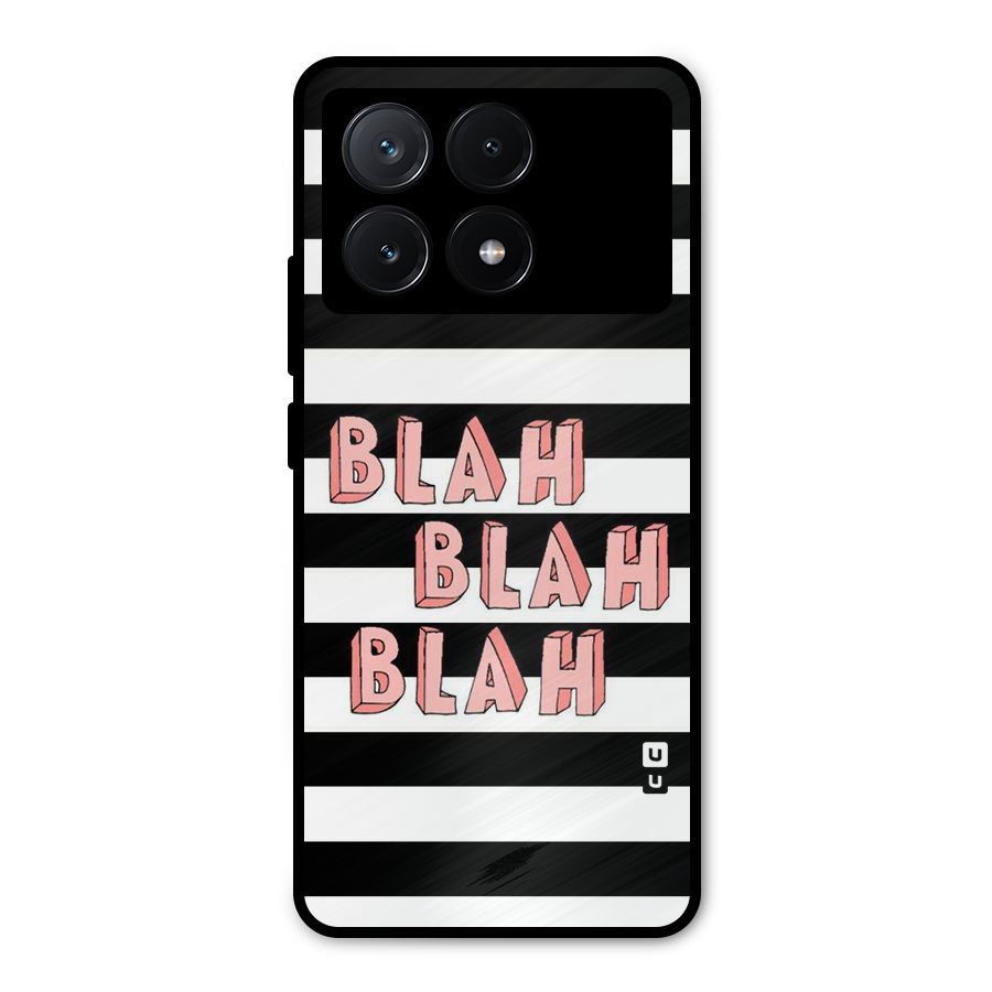 Blah Bold Stripes Metal Back Case for Poco X6 Pro