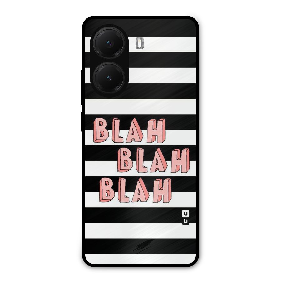 Blah Bold Stripes Metal Back Case for Poco X7 Pro