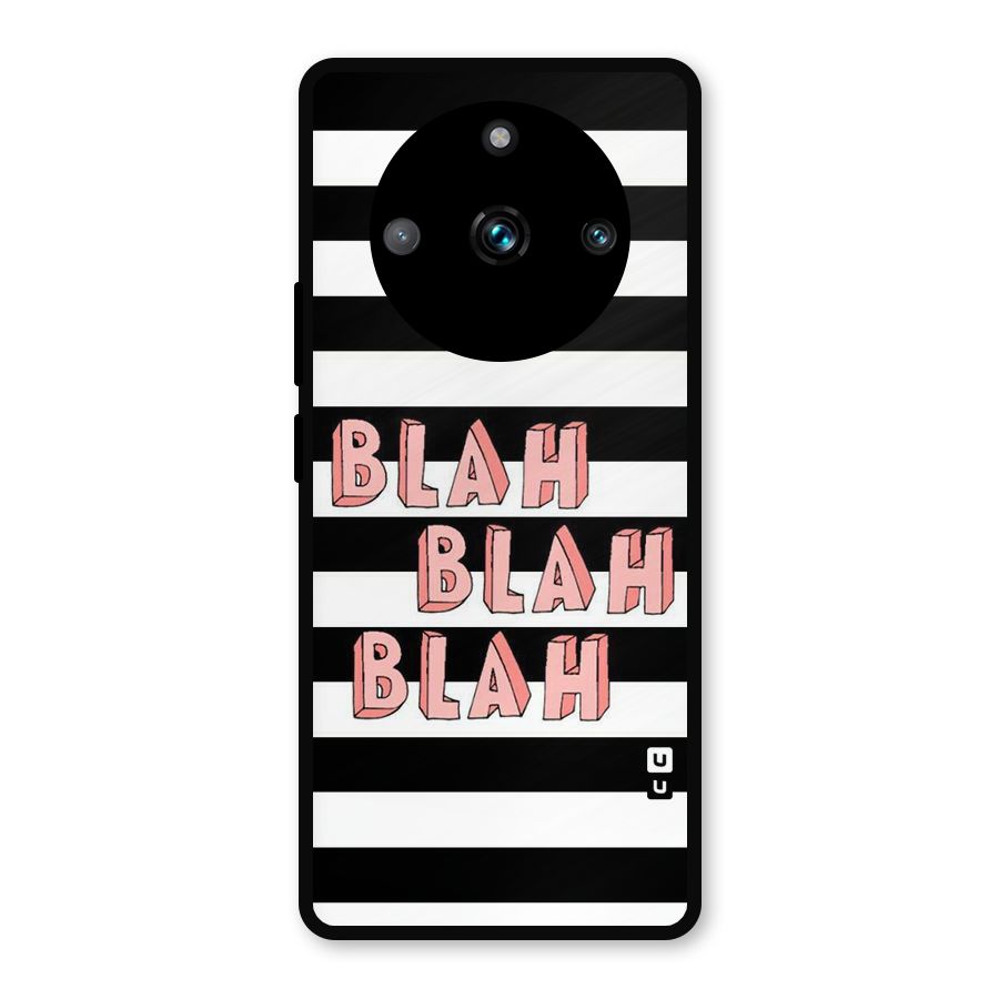 Blah Bold Stripes Metal Back Case for Realme 11 Pro Plus