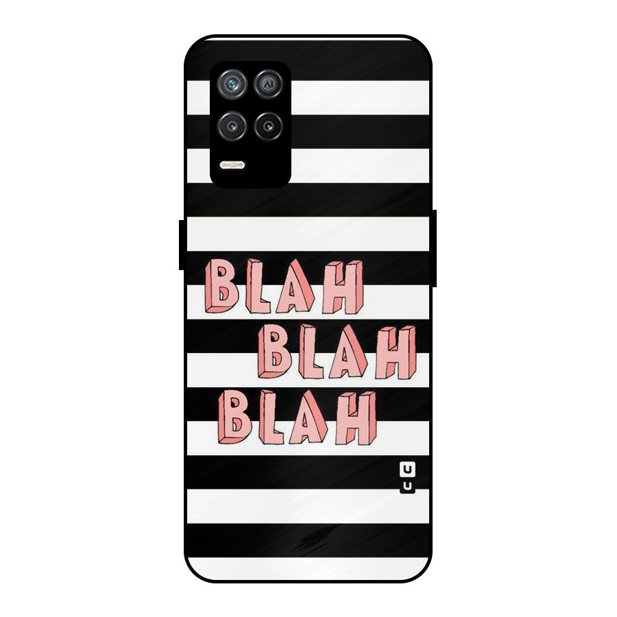 Blah Bold Stripes Metal Back Case for Realme 8 5G