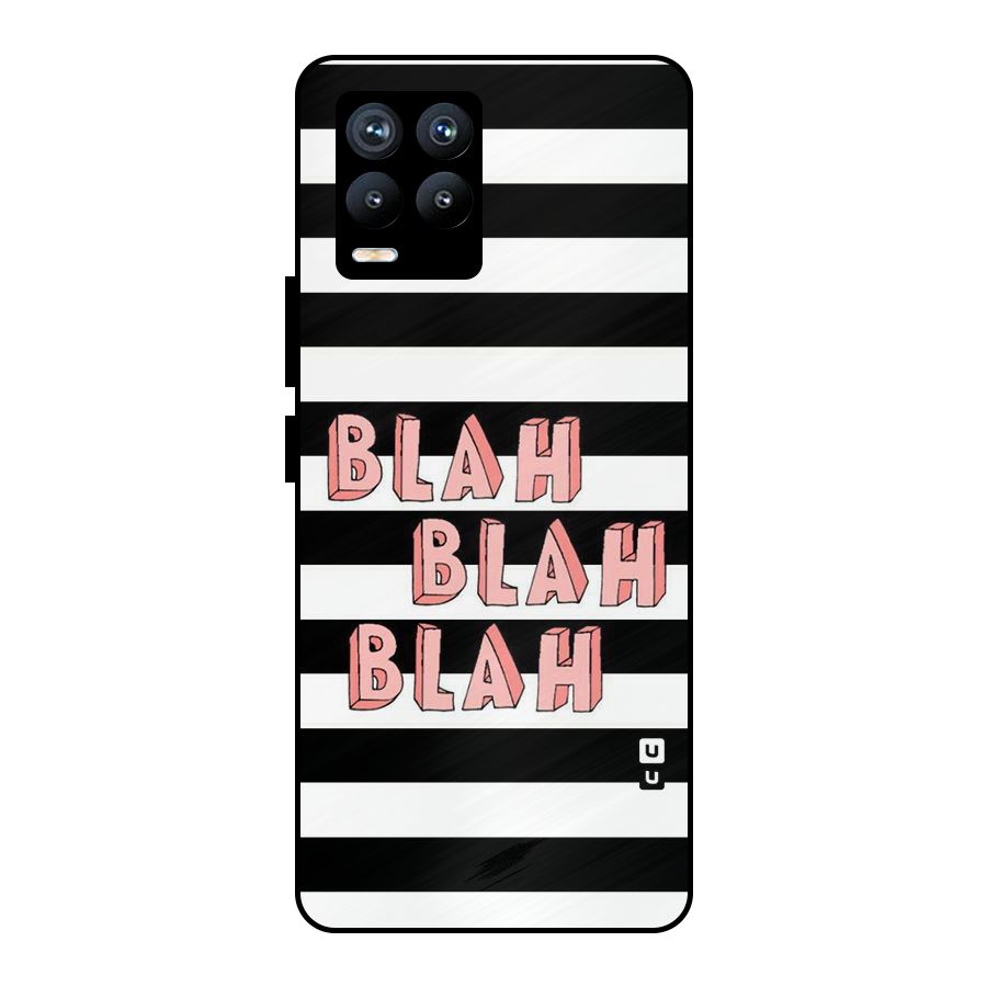 Blah Bold Stripes Metal Back Case for Realme 8 Pro