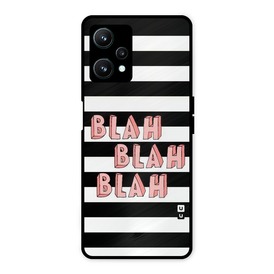 Blah Bold Stripes Metal Back Case for Realme 9 Pro 5G