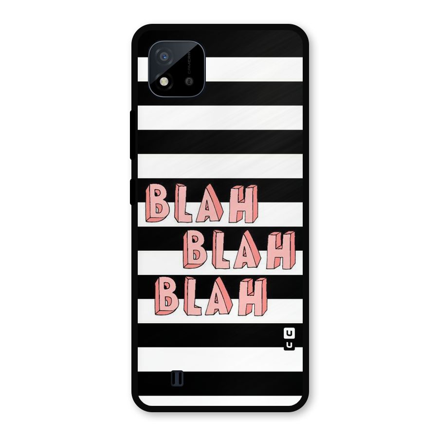 Blah Bold Stripes Metal Back Case for Realme C11 2021