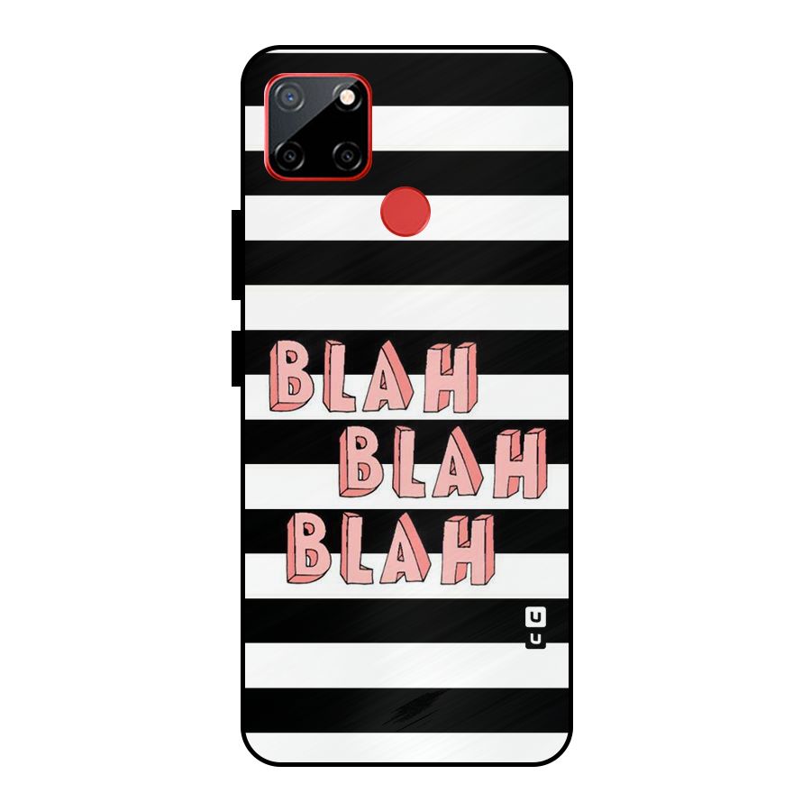 Blah Bold Stripes Metal Back Case for Realme C12