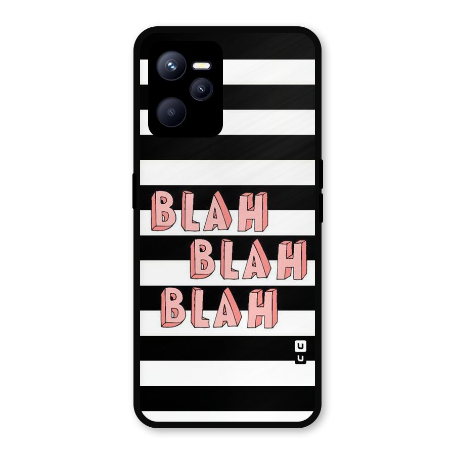 Blah Bold Stripes Metal Back Case for Realme C35