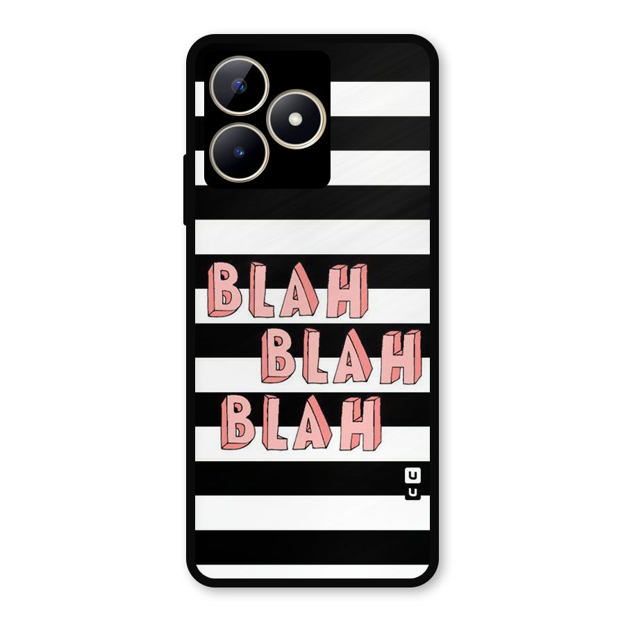 Blah Bold Stripes Metal Back Case for Realme C53