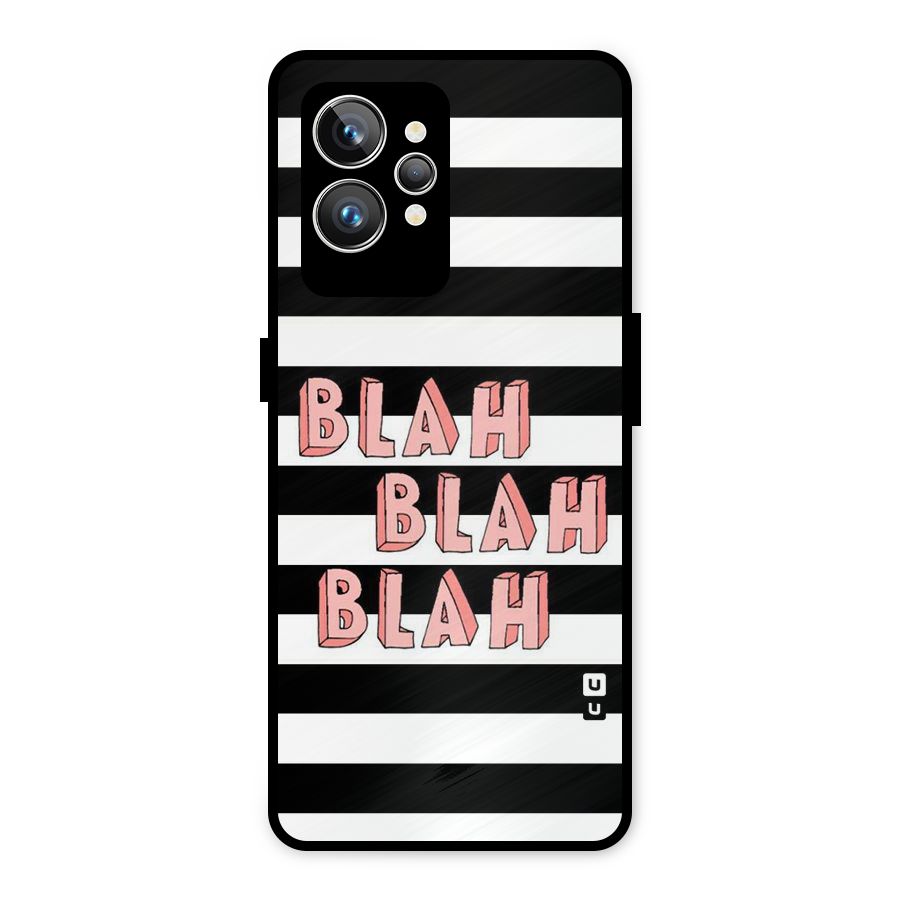 Blah Bold Stripes Metal Back Case for Realme GT2 Pro