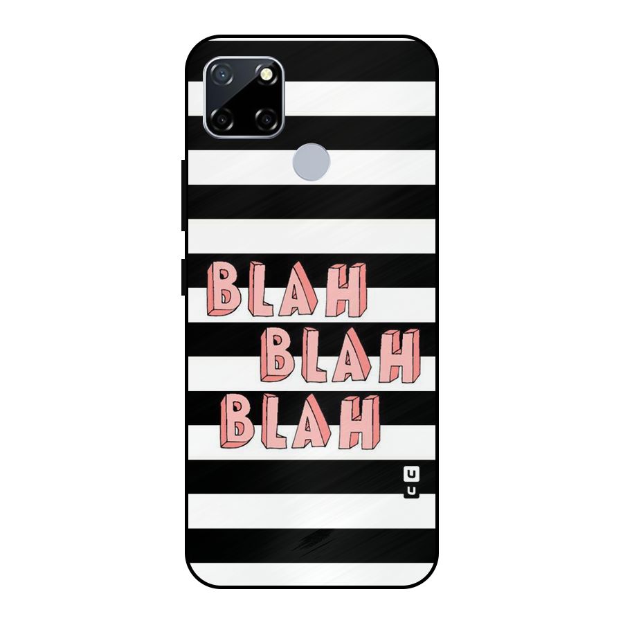 Blah Bold Stripes Metal Back Case for Realme Narzo 20