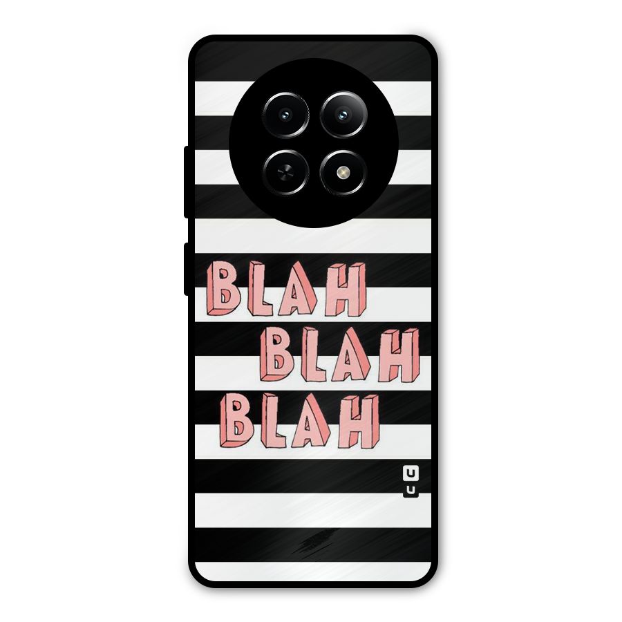 Blah Bold Stripes Metal Back Case for Realme Narzo 70x 5G
