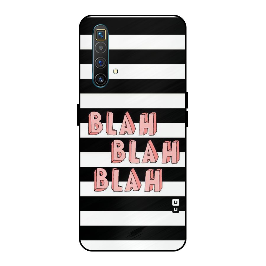 Blah Bold Stripes Metal Back Case for Realme X3
