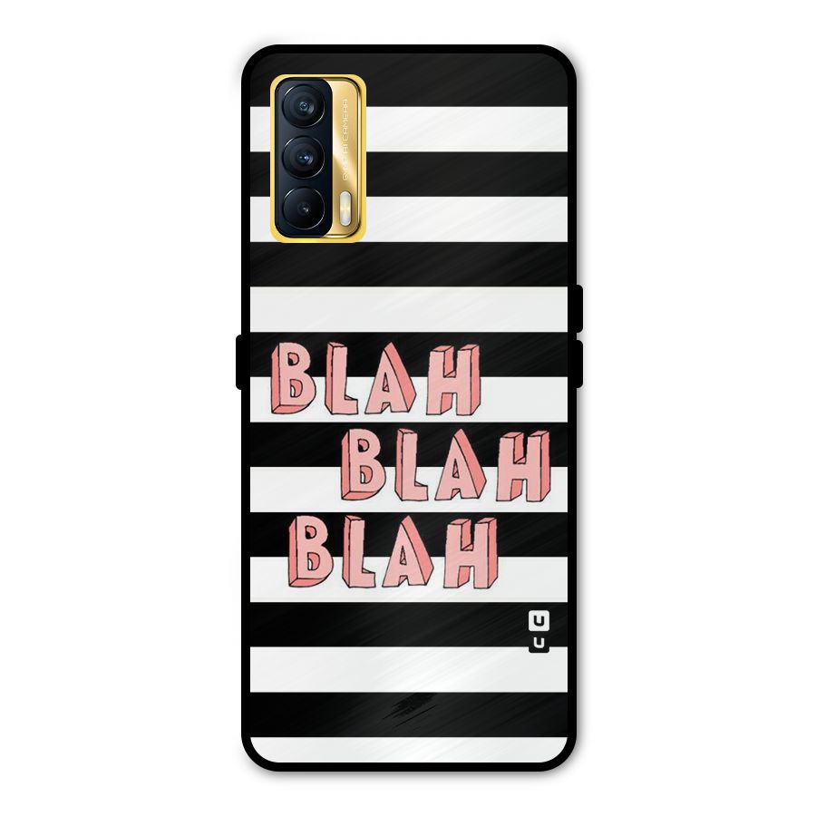 Blah Bold Stripes Metal Back Case for Realme X7