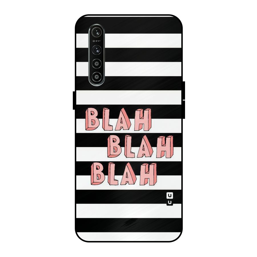 Blah Bold Stripes Metal Back Case for Realme XT