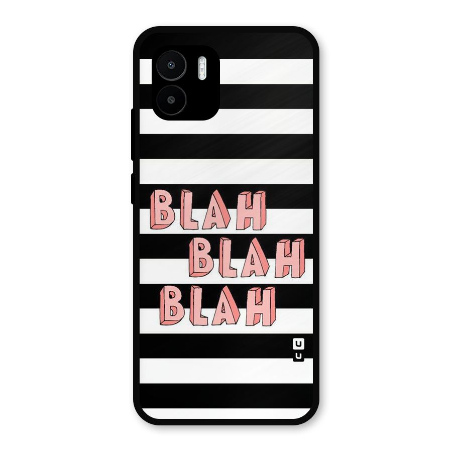 Blah Bold Stripes Metal Back Case for Redmi A2