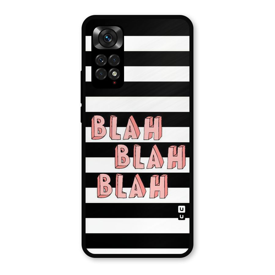 Blah Bold Stripes Metal Back Case for Redmi Note 11s