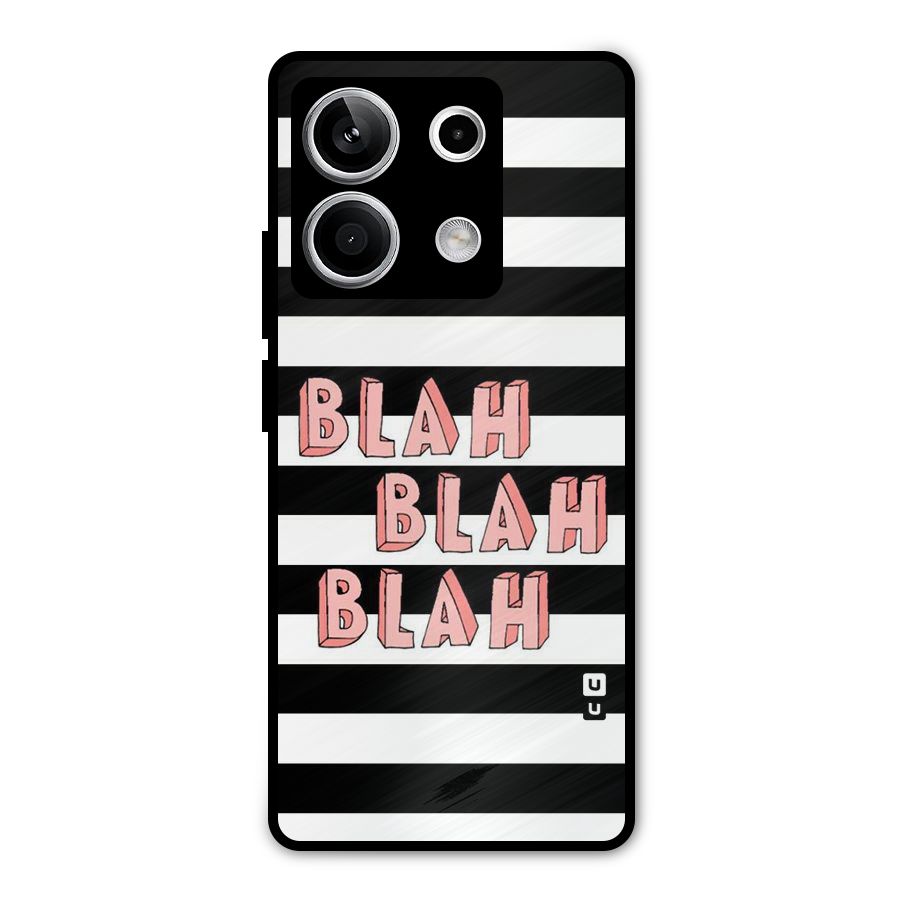 Blah Bold Stripes Metal Back Case for Redmi Note 13 5G