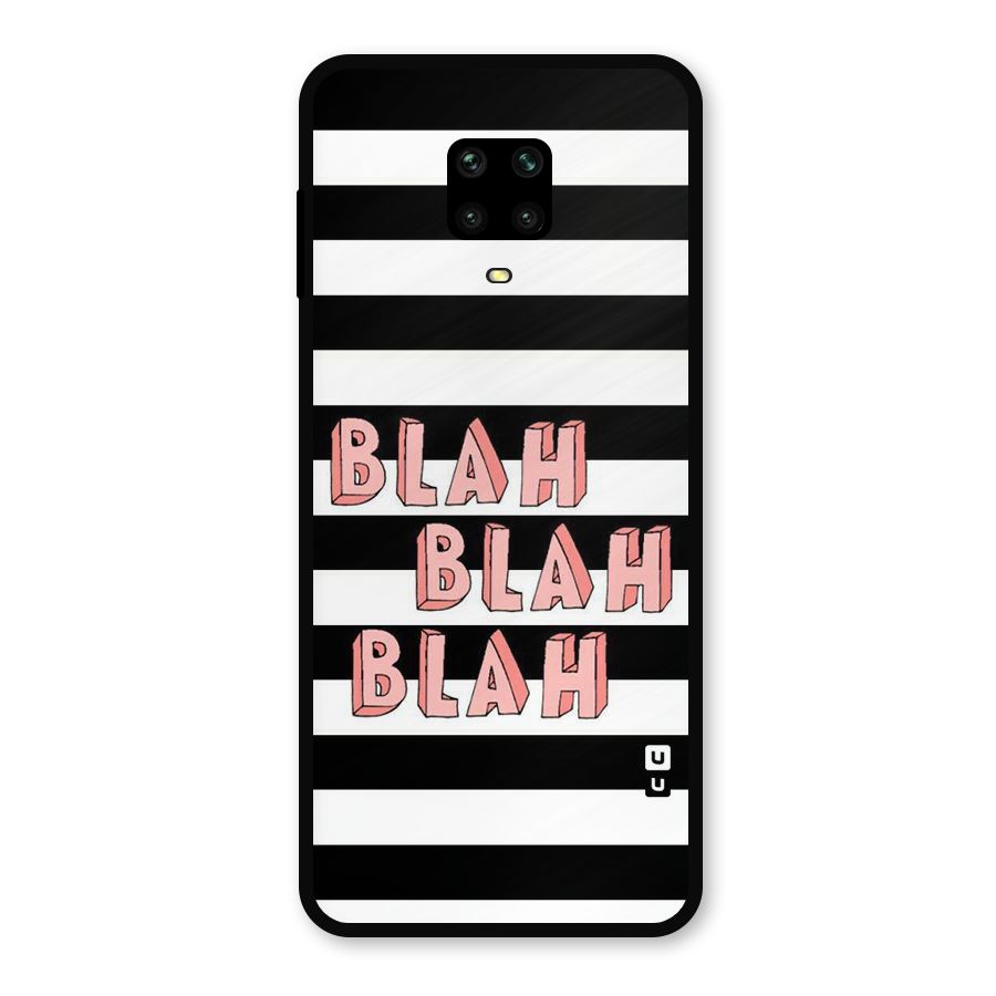 Blah Bold Stripes Metal Back Case for Redmi Note 9 Pro Max