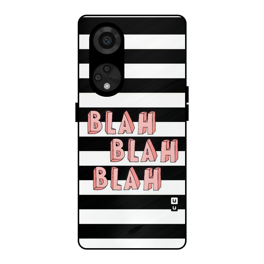 Blah Bold Stripes Metal Back Case for Reno8 T 5G