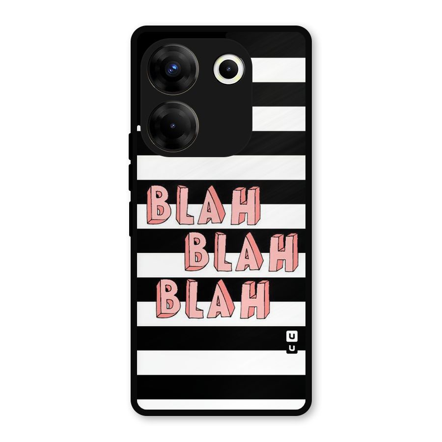 Blah Bold Stripes Metal Back Case for Tecno Camon 20