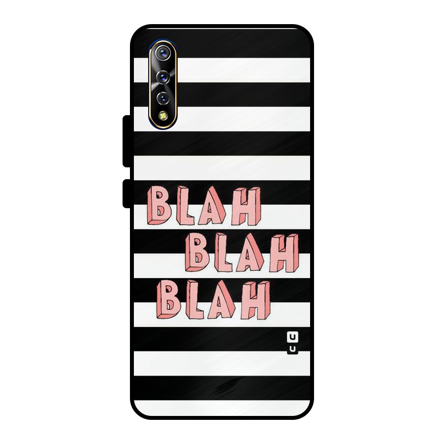 Blah Bold Stripes Metal Back Case for Vivo S1