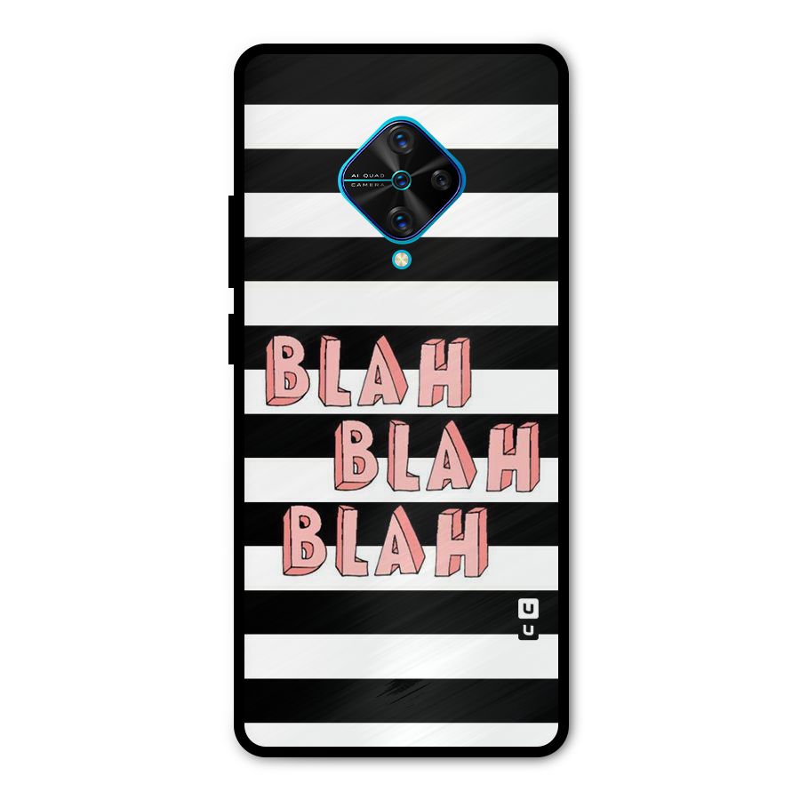 Blah Bold Stripes Metal Back Case for Vivo S1 Pro