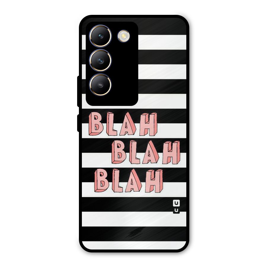 Blah Bold Stripes Metal Back Case for Vivo T3 5G