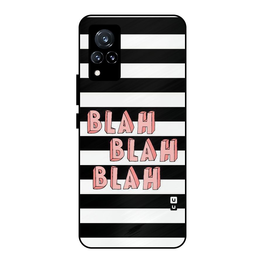 Blah Bold Stripes Metal Back Case for Vivo V21 5G