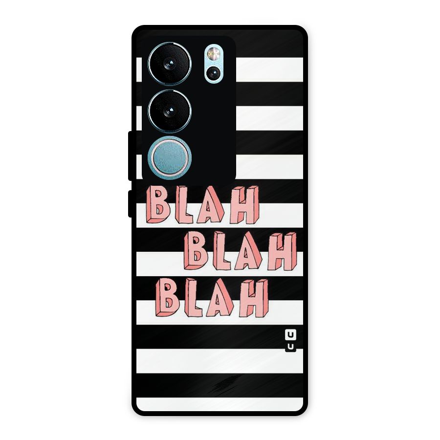 Blah Bold Stripes Metal Back Case for Vivo V29