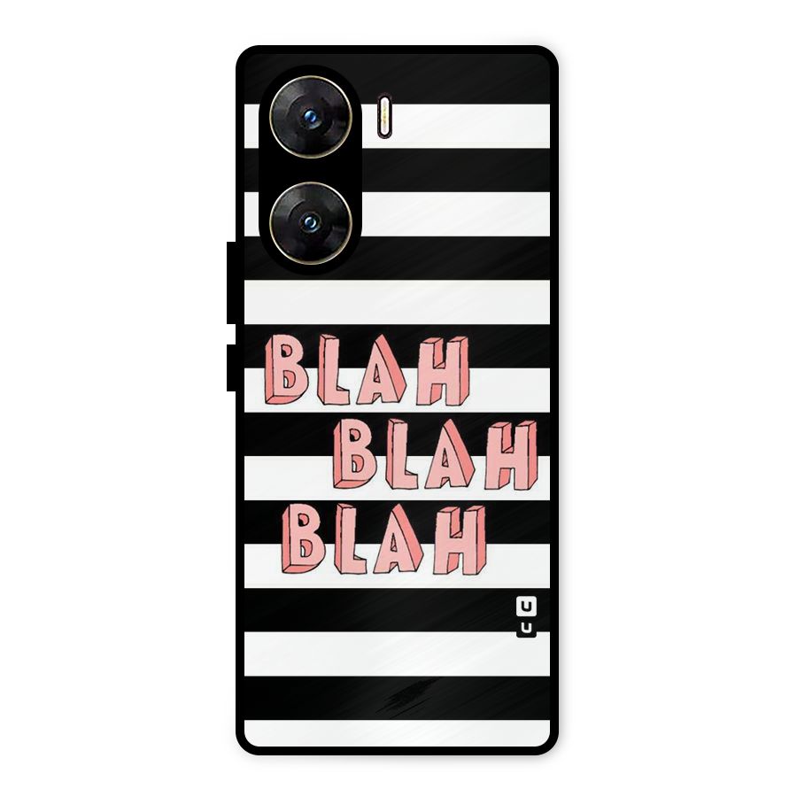 Blah Bold Stripes Metal Back Case for Vivo V29e