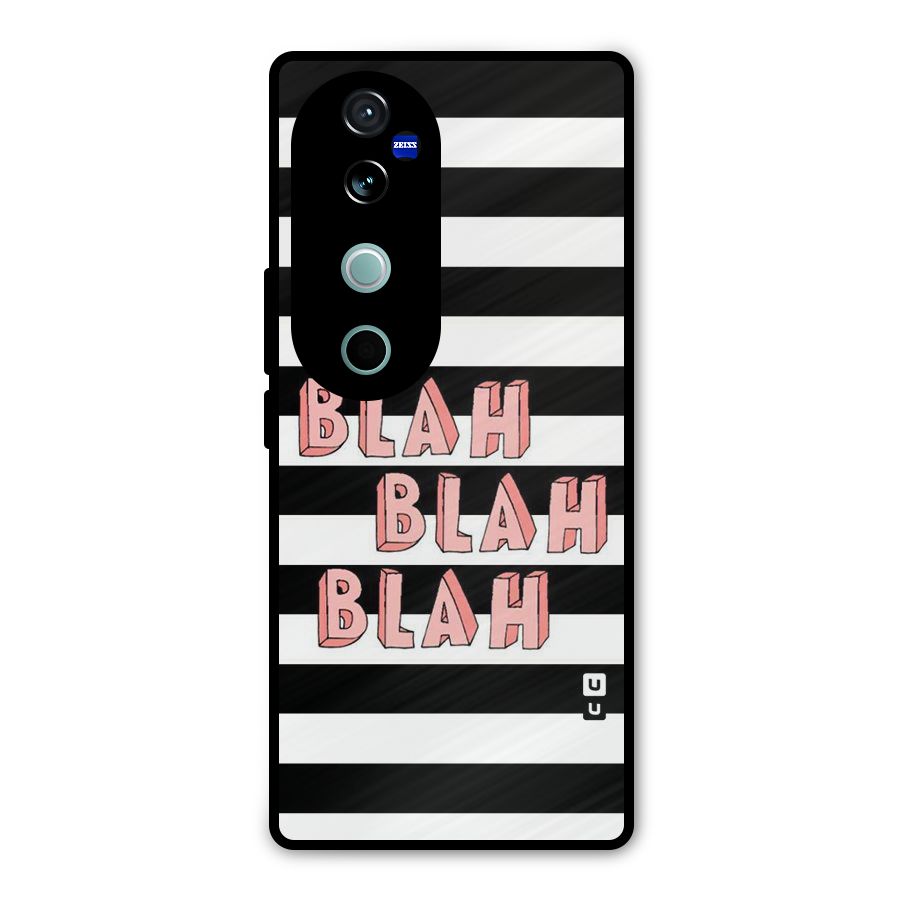 Blah Bold Stripes Metal Back Case for Vivo V40