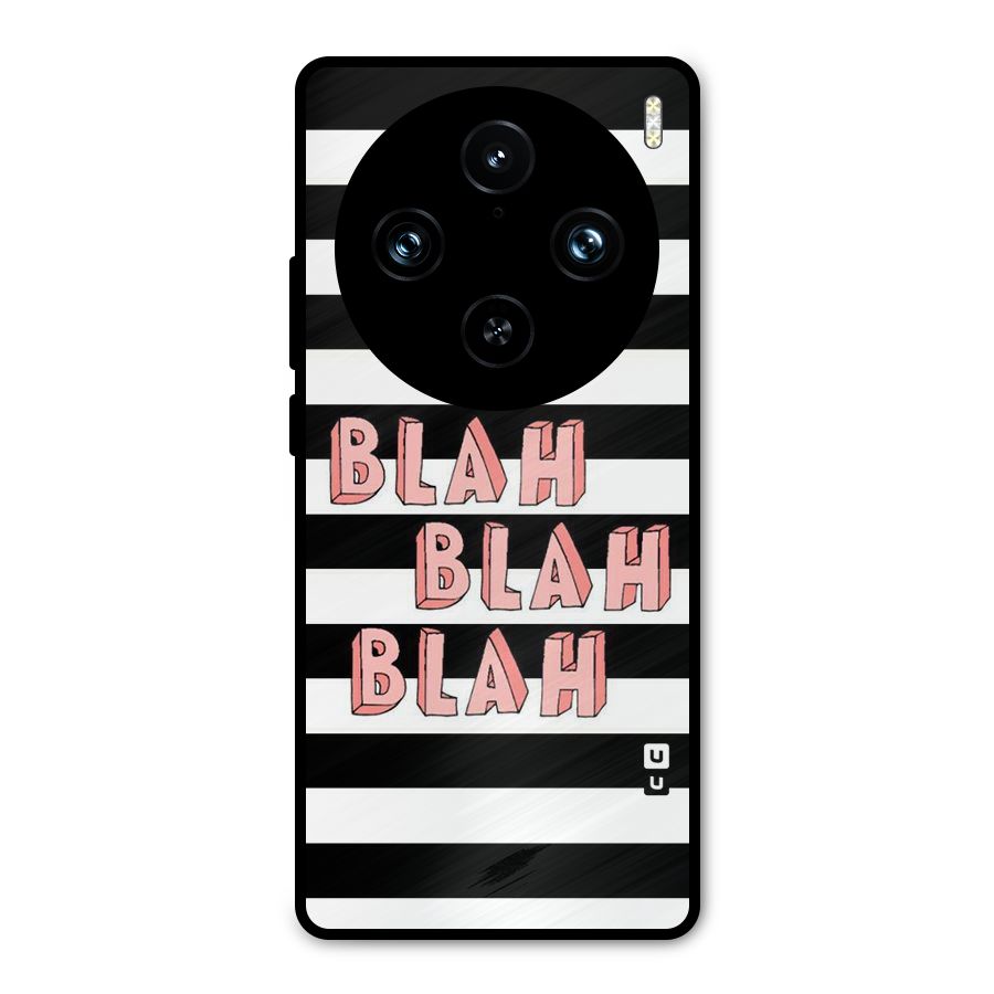 Blah Bold Stripes Metal Back Case for Vivo X100 Pro