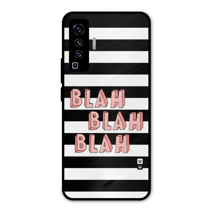 Blah Bold Stripes Metal Back Case for Vivo X50