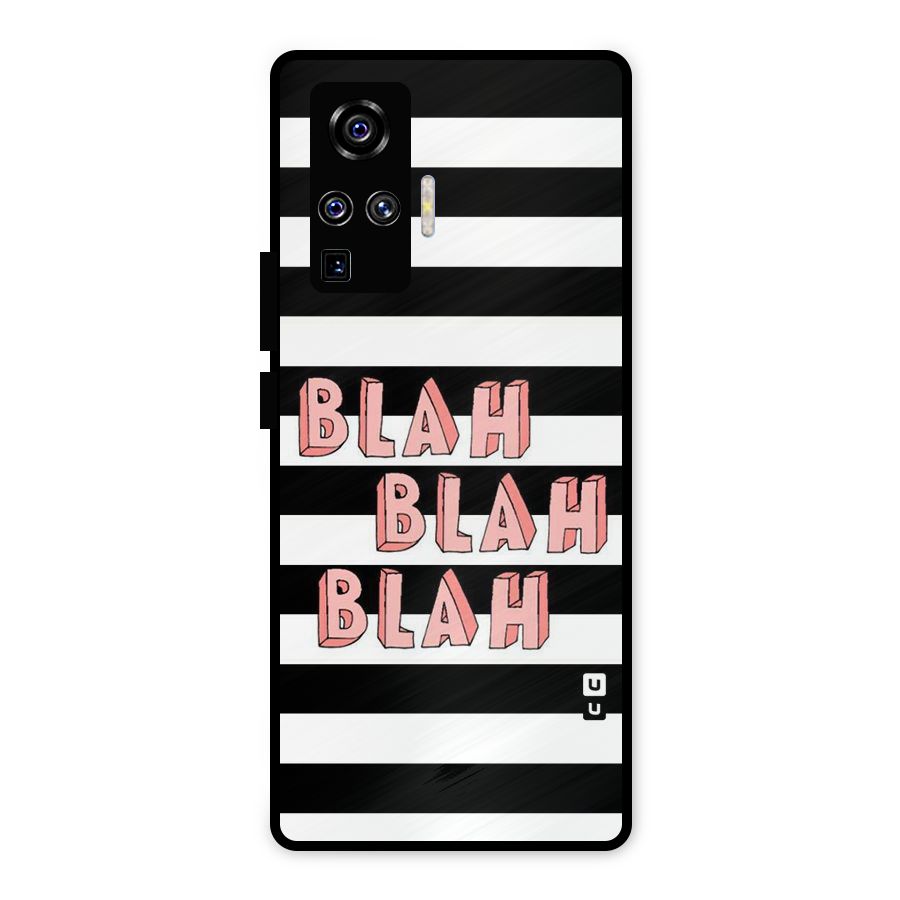 Blah Bold Stripes Metal Back Case for Vivo X50 Pro