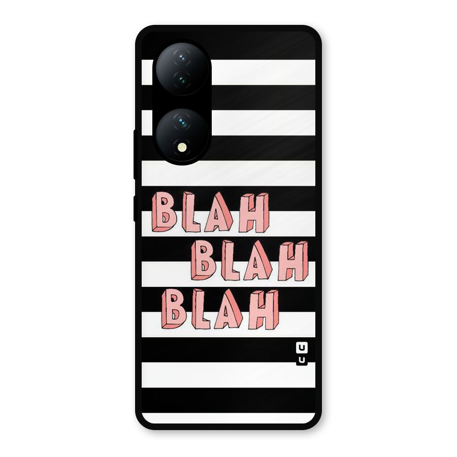 Blah Bold Stripes Metal Back Case for Vivo Y100a